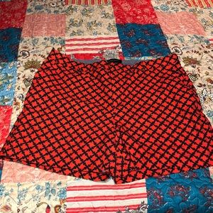 Banana Republic Red and Navy Patterned Women’s Shorts